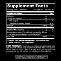 Animal Creatine Chews Tablets - Enhanced Creatine Monohydrate with AstraGin to Improve Absorption, Sea Salt for Added Pumps, Delicious and Convenient Chewable Tablets - Green Apple - 120 Count