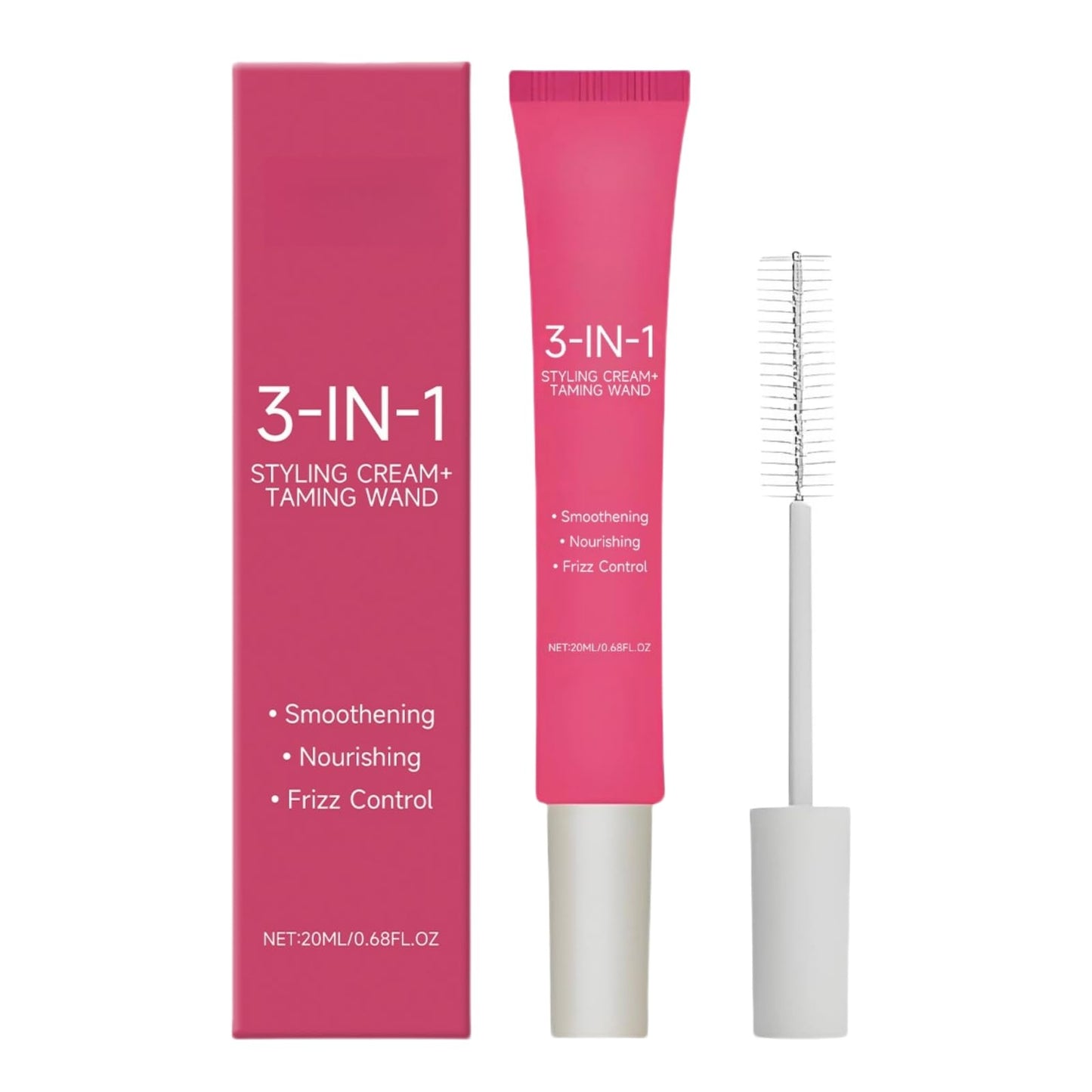 Xunzhi Hair Styling Cream,Hair Finishing Stick,Hair 3-in-1 Styling Cream,Hair Mascara for Flyaway Hair,Slick Back Hair Brush,Fly Away Hair Stick,Hair Tamer Shaping Gel,Hair Mascara,Flyaway Hair Stick