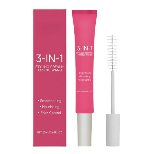 Xunzhi Hair Styling Cream,Hair Finishing Stick,Hair 3-in-1 Styling Cream,Hair Mascara for Flyaway Hair,Slick Back Hair Brush,Fly Away Hair Stick,Hair Tamer Shaping Gel,Hair Mascara,Flyaway Hair Stick