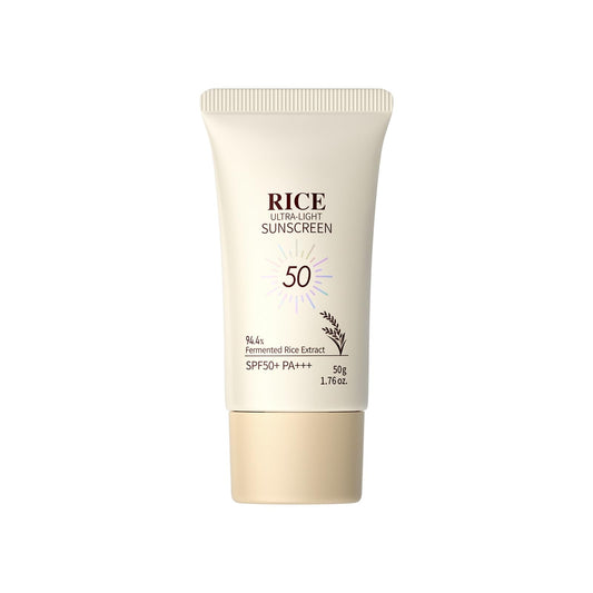 Shefave Rice sunscreen Cream for Face & Body, Ultra-light Rice sun screen SPF50+ PA+++, 50g