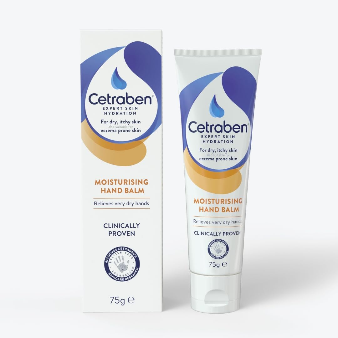 Cetraben Hand Balm, 75g, Clinically Proven, Suitable for very dry and eczema prone skin, Long Lasting Hydration