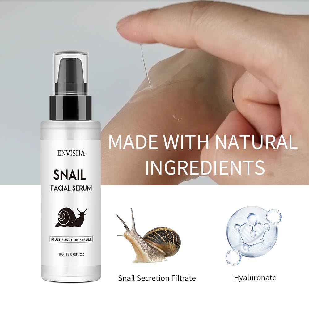 Generic Snail Facial Serum, Skin Repair & Hydrating Serum, Snail Secretion Filtrate 96% & Hyaluronic acid, Cruelty Free