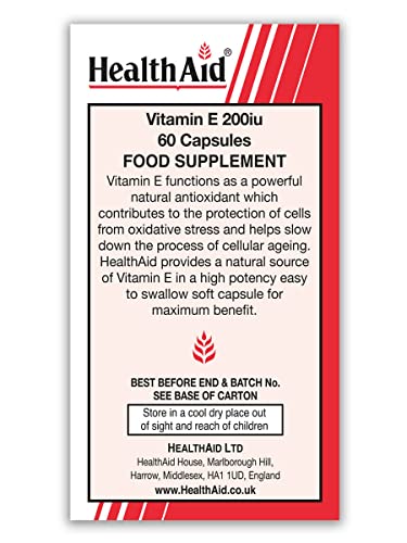 HealthAid Vitamin E 200iu - 60 Vegicaps