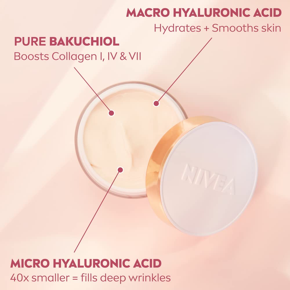 NIVEA Cellular Expert Lift Anti-Age Day Cream 50ml, Anti-Wrinkle Cream with Pure Bakuchiol and Two Types of Hyaluronic Acid, Day Cream for Women, Anti-Ageing Face Cream