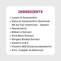I-Dew Vision Pro Supplement - Lutein Natural Eye Supplement - Zeaxanthin, Astaxanthin, Bilberry Extract, Vitamins A, B12 & Zinc for Normal Vision - Pack of 30 (1 Tablet per Day, 1-Month Supply)