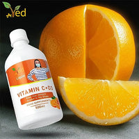 Ved Vitamin C & D3 Liquid Food Supplement for Adults - High Strength Vitamin D & Vitamin C per Dose- Support for Joints, Muscles & Immunity - Vegetarian - Orange Flavour (33 Days Supply)