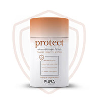 Pura Collagen Powdered Supplement (Protect) 5,000mg Bioactive Collagen PeptidesĀ® with Added Vitamin B12, Vitamin D3 and Natural Ginger Root Extract