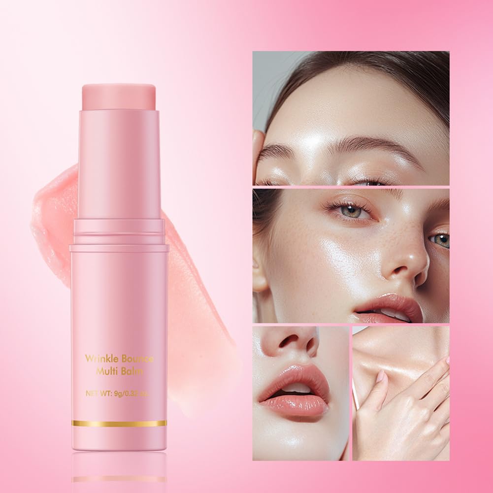 Quixion 2Pcs Wrinkle Multi Balm Stick, Pure Collagen Wand, Collagen Stick For Face, Hydrating Boosting Wand Skincare, CollagenBoosting Moisture Balm StickFor Face, Lip, Eye Wrinkles, 9g