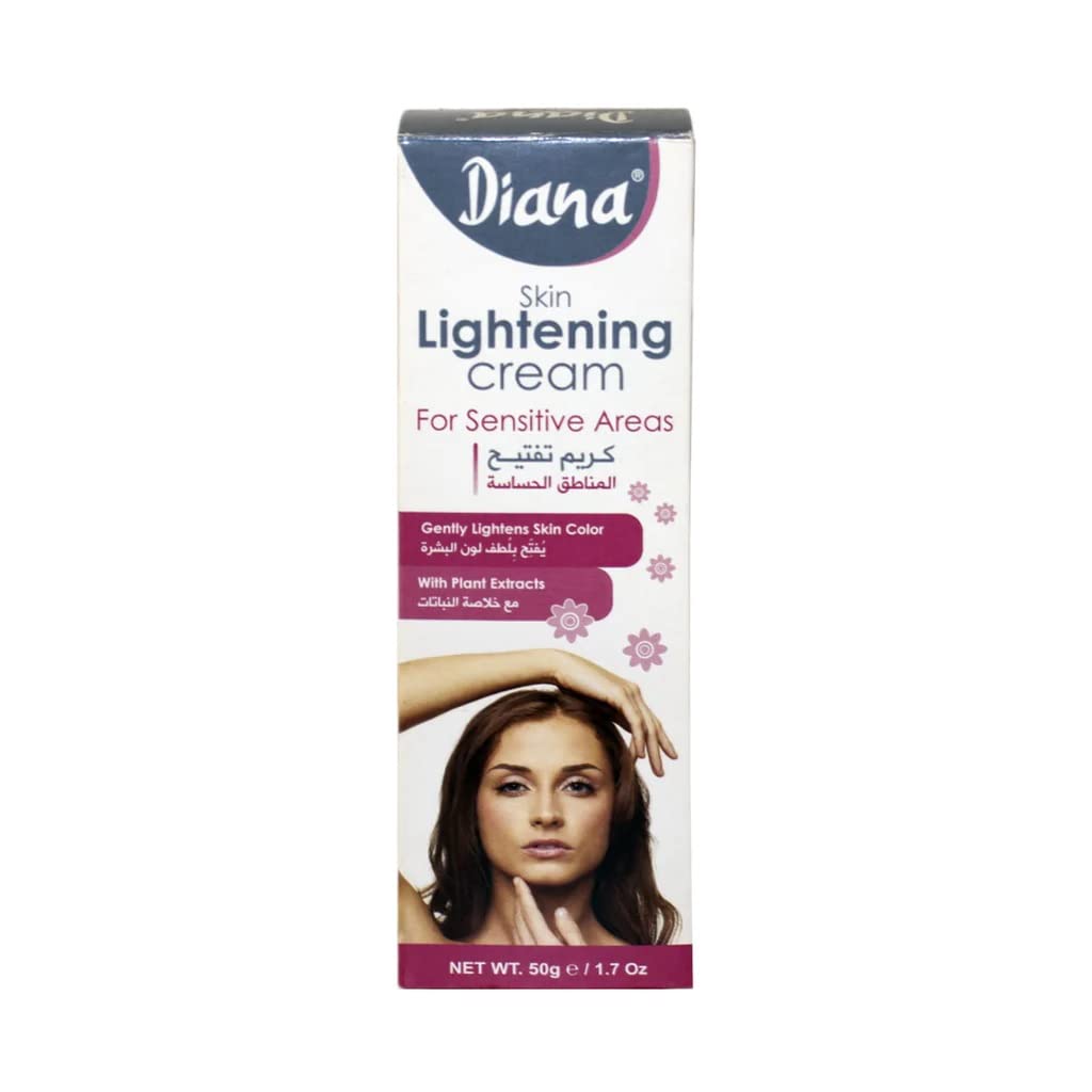 Diana Skin Lightening Cream 50g for sensitive areas made with plant extracts