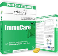 Tresible Vitamin C and Zinc Tablets for Immune Support (12 Weeks Supply) - Easy to Swallow Vitamin D, Zinc and Vitamin C Tablets to Improve Bones and Muscles Health - 84 Vegetarian Tablets for Adults