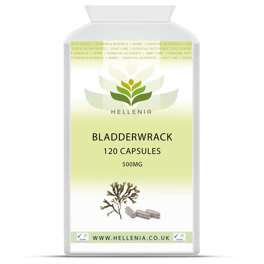Hellenia Bladderwrack 500mg | 120 Seaweed Capsules | Good Source of Iodine