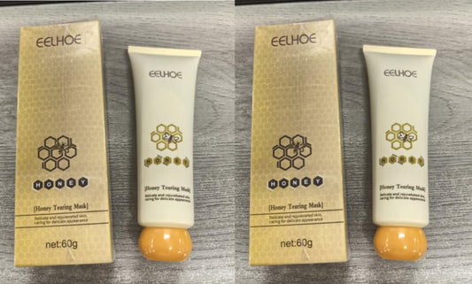 2 PCS Peel Blackhead Control Honey Peel Mask,Tear Off Honey Peel off Mask,Deep Moisturization,Reduces Fine Lines,for All Skin Types(60g)