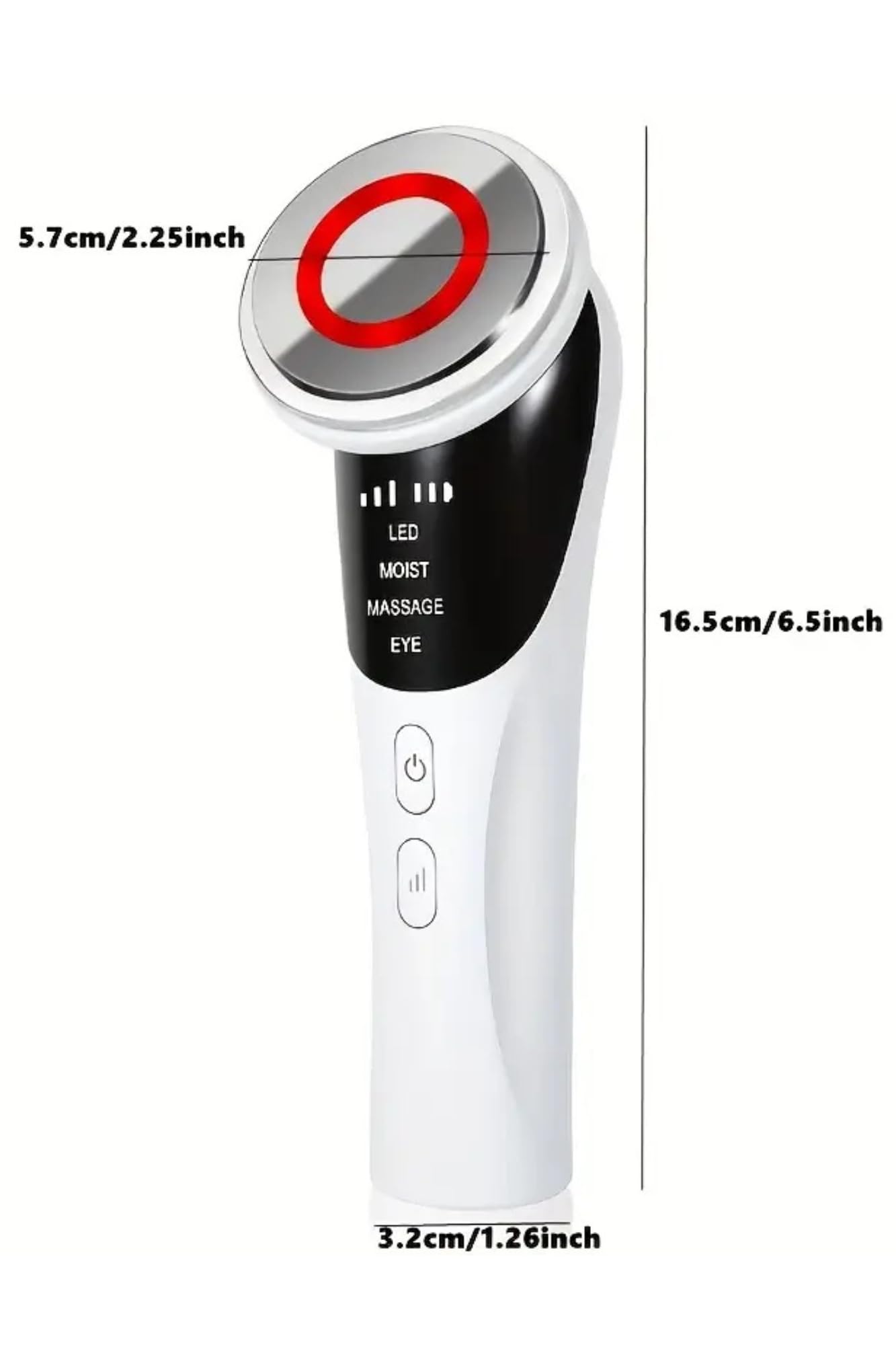 LED Facial Massage Device, 4 Modes, Cold Photon Beauty Treatment, USB Rechargeable, White