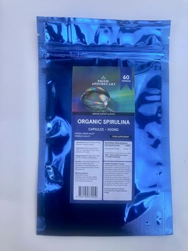 Generic Organic Spirulina 500mg โ 60 Natural Vegan Capsules