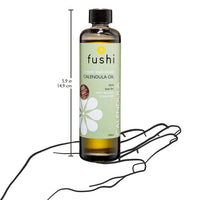 Fushi Organic Calendula Oil 100ml | Fresh-Pressed & Triple Infused for 3 Months | Best for Minor Abrasions, Irritated Skin, Skin Healing | Anti-inflammatory | Oil for Babies | Vegan, Made in the UK