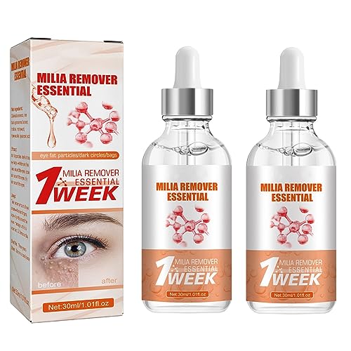 MrCuvaryas 2 PCS Milia Remover, Milia Spot Serum for Face, Milia Spot Removal Helps to Ruduce Milia, Dark Circles Under Eye for Women & Men, Anti Aging Anti Wrinkle, Reduces Bags, Saggy Skin & Puffy Eyes (2 PCS)