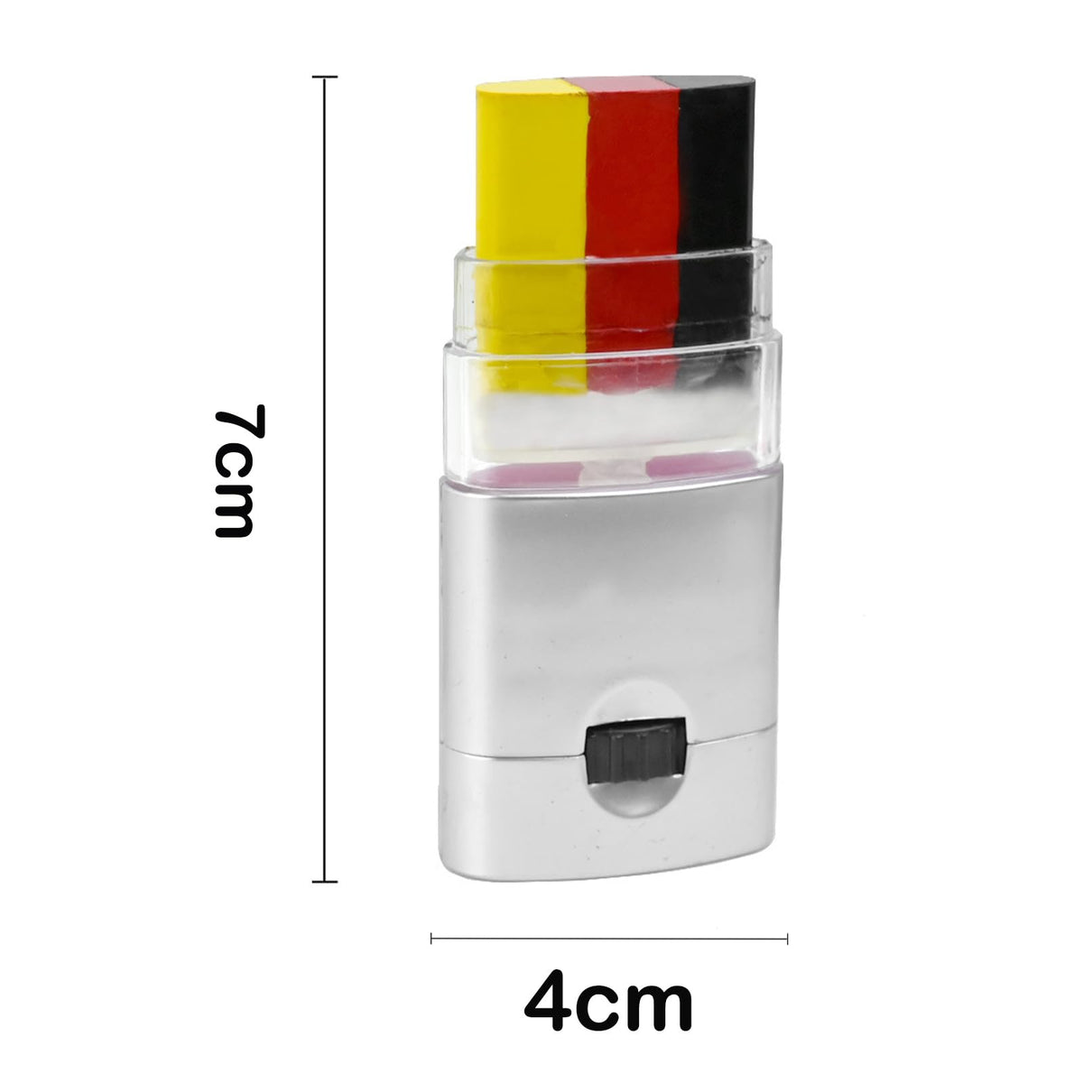 NoraGlaze 3 Color Flag Face Paint Stick – Waterproof Sweatproof Patriotic Crayons – Twist-Up Face Painting Stick for Football Fans National Events Easy Apply Skin Safe Long Lasting Colors