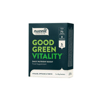 Greens Powder by Nuzest – Good Green Vitality – Filled with Vitamins, Minerals & Superfoods – Vegan Multivitamin Greens Drink - Gluten Free - Dairy Free - (10g (Box of 5))