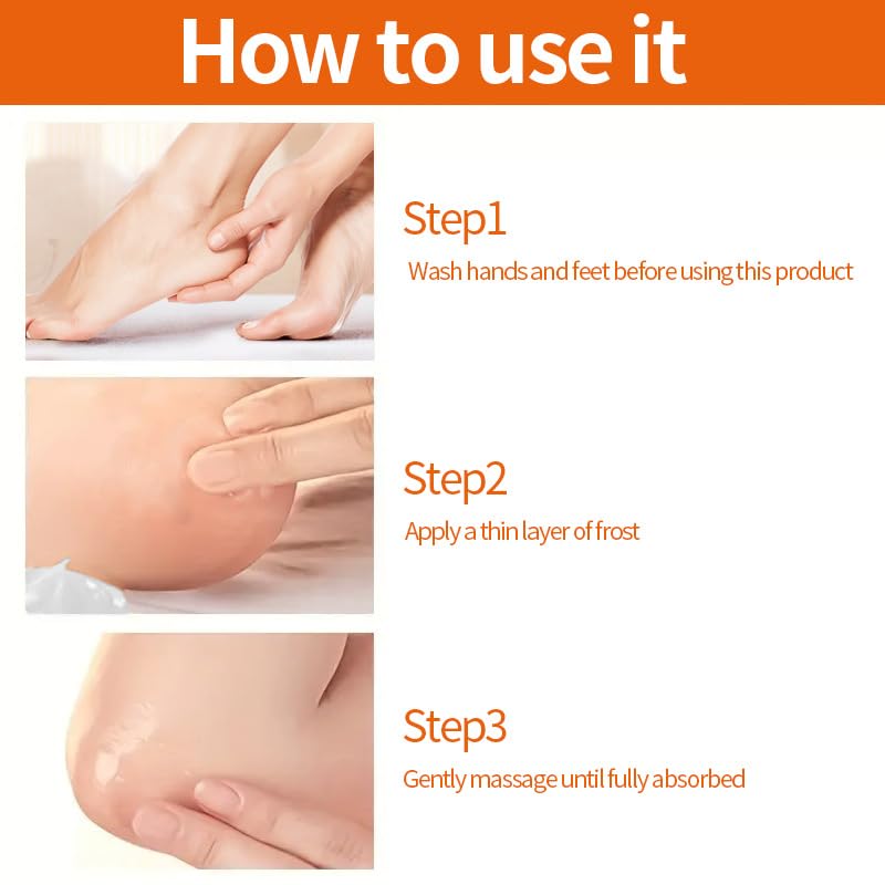 Honey Foot Cream for Very Dry Feet & Cracked Heels - Intensive Moisturising Repair Cream for Cracked Skin, Hard Skin Remover - Natural Foot Care Moisturiser for Women & Men