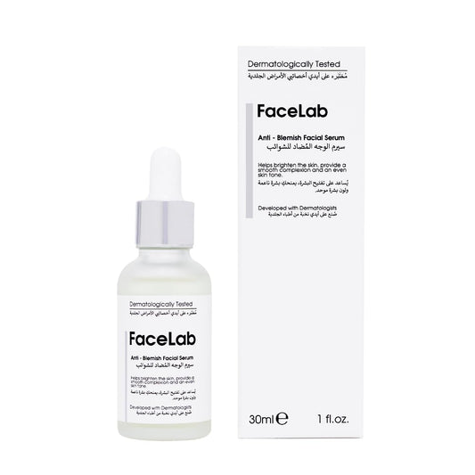 FaceLab Anti-Blemish Serum, Advanced Peptide, Niacinamide Formula, Even Skin Tone, Brighter Complexion, Moisturizes Revitalizes, for All Skin Types, 30ml