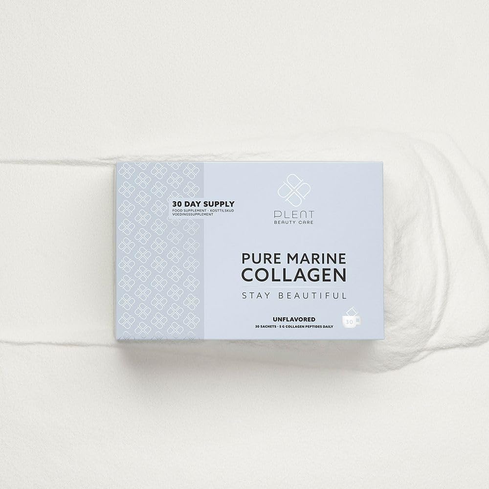 Plent PLENT Pure Marine Collagen Unflavored - Hair, Skin, Nail Support Supplement Marine Collagen peptides - 30 Days Supply Box 30 sachets