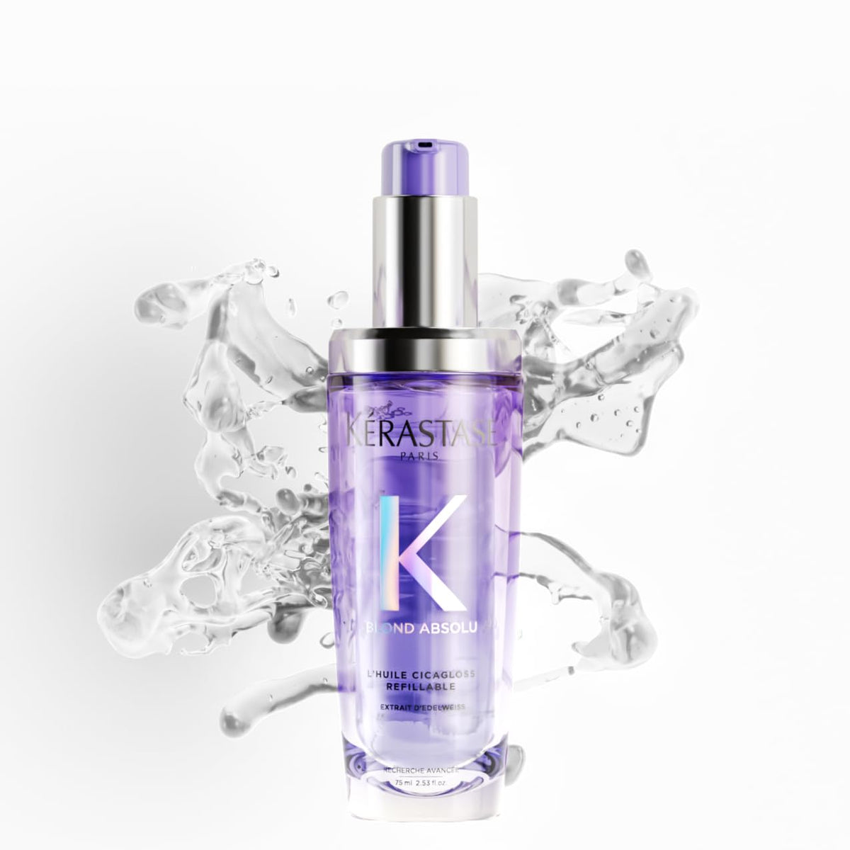 KERASTASE Kérastase Blond Absolu, Intense Blonde Strengthening Hair Oil, For Sensitised Lightened or Highlighted Hair, With Hyaluronic Acid & Edelweiss Flower, Huile Cicaextreme, Refill Capsule 75ml