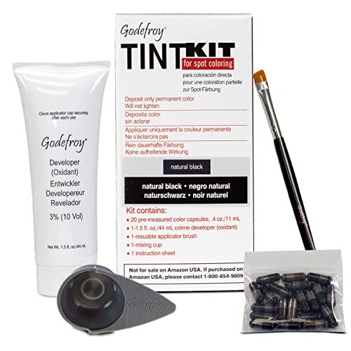 Godefroy Tint Eyebrow and Beard Color for Professionals - 20 Applications (Natural Black)