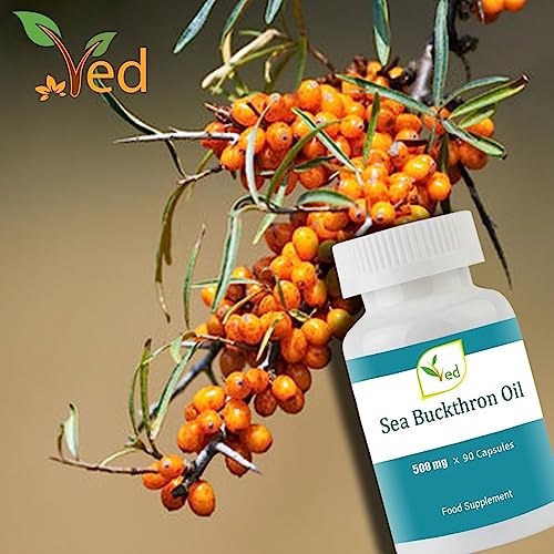 Ved VED Sea Buckthorn Oil Capsules | Boost Immune System | Omega-7 500 mg - 90 Capsules