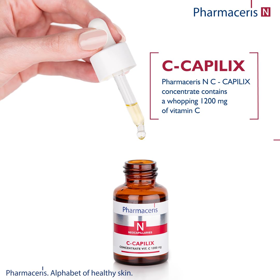 Pharmaceris N C-Capilix, Serum for Vascular Skin, Concentrate with Vitamin C 1200 mg, Prevents Skin Pigmentation, Vitamin E, Anti Aging - 30 ml