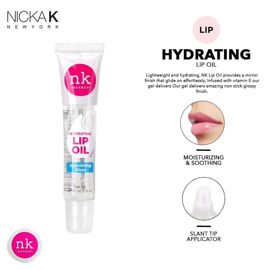 NK lip gloss gel 15ml Vitamin E, Shiny, Nourishes, Lip gel (Lip Oil, Pack Of 3)