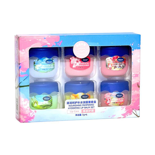 ChicNana Lip balm Set, 6 Packs Lip Balm Multipack Long Lasting Lips Moisturizer Intensive Lip Repair Treatment for Cracked, Dry and Chapped Lips Day Night Lip Care (6Pcs Blue Package)