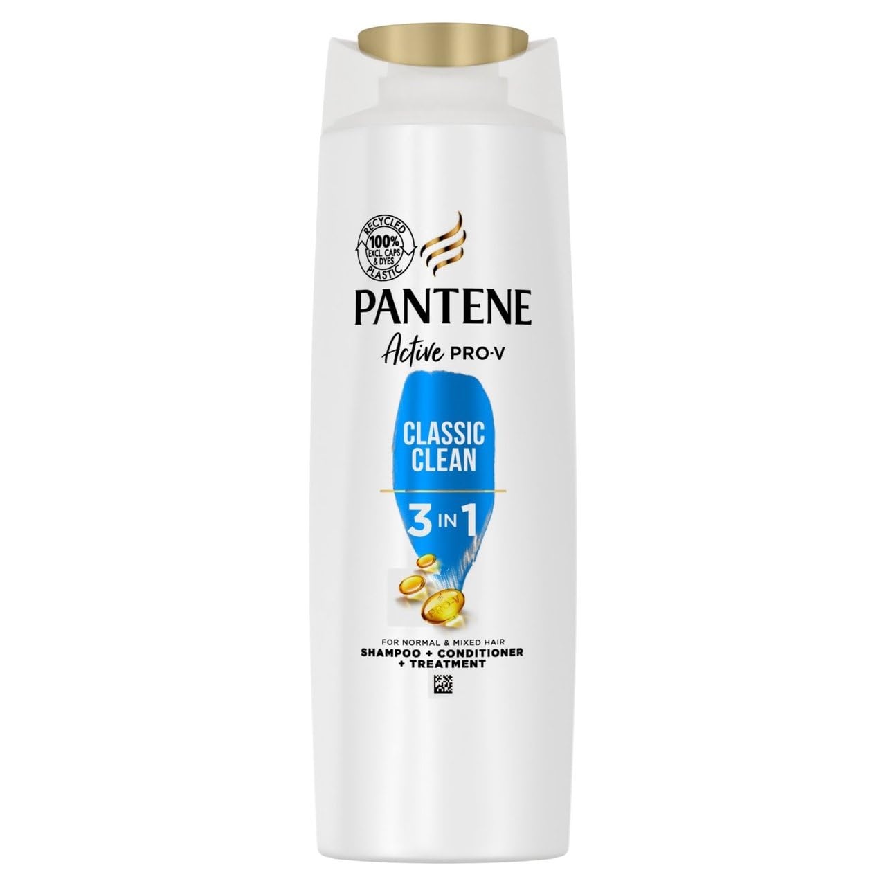 Pantene Pro-V Classic Clean 3 In 1 Shampoo + Conditioner + Treatment, Brings Out Healthy-Looking Shine, 400ML