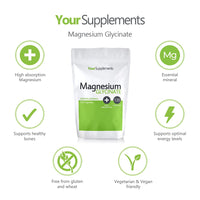 Magnesium Glycinate | 90 Capsules | True Fully Chelated Magnesium | No Blends or Buffered Bisglycinate | UK Made | Vegan Friendly