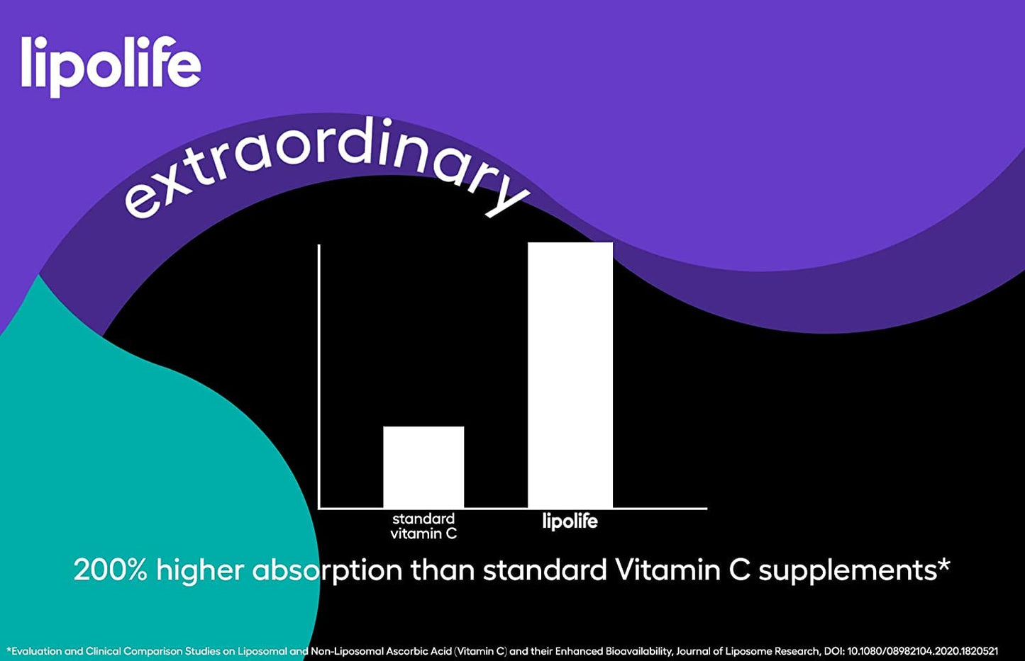 lipolife - liposomal Vitamin C 500mg | High Strength | 48 Servings | LVC4 | Higher Absorption, Scientifically Proven | Pineapple Flavour | Advanced Nutrient delivery | Made in UK |