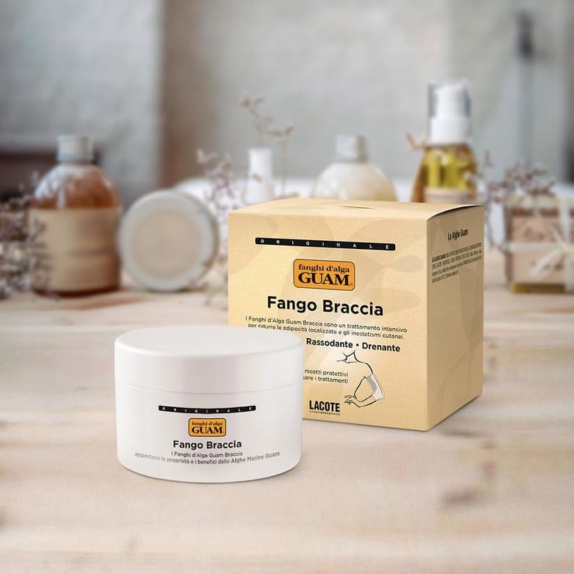 Guam, Algae Mud Arm Treatment with Intensive Reduction, Firming and Drainage for the Arms with 10 Protective Sleeves, Made in Italy, 250 ml Packaging
