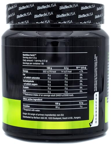 BioTechUSA Tri Creatine Malate | 4500mg Triple Creatine Compound | Gluten free | for Enhanced Physical Performance in High-Intensity Workouts, 300g