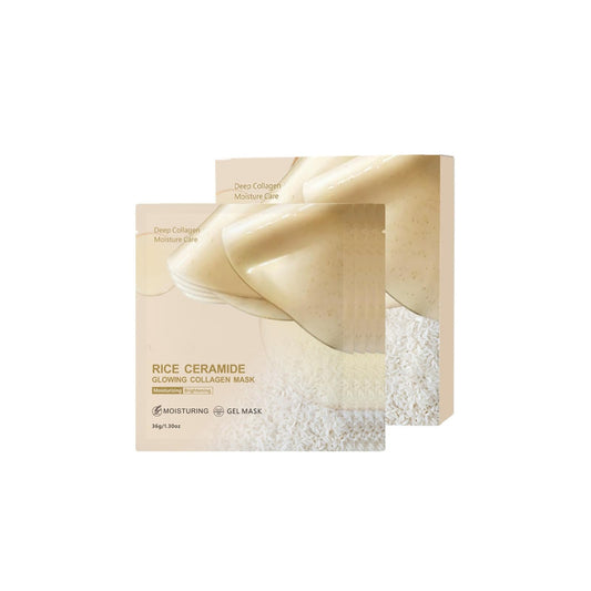 Tongyend 4pcs RICE Collagen Face Mask,Rice Extract Facial Mask 4-Pack - Hydrating & Nourishing Sheet Masks - Face Masks Skincare for Deeply Hydrating