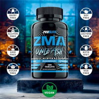 ZMB6 120 Tablets Gluten Free Vegan Vitamin B6, Magnesium and Zinc Tablet | Normal Muscle Function & Energy Yielding Metabolism | Muscle Growth & Sleep Support | PROELITE UK (120 Count (Pack of 1))