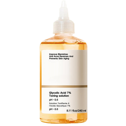 IZBEAUVO Glycolic Acid 7% Toning Solution,240ml Glycolic Acid Toning Resurfacing Solution,Glycolic Acid Serum, Hyaluronic Acid Serum for Blemishes And Acne,Refined Uniform Clean and Tender Toner Skincare