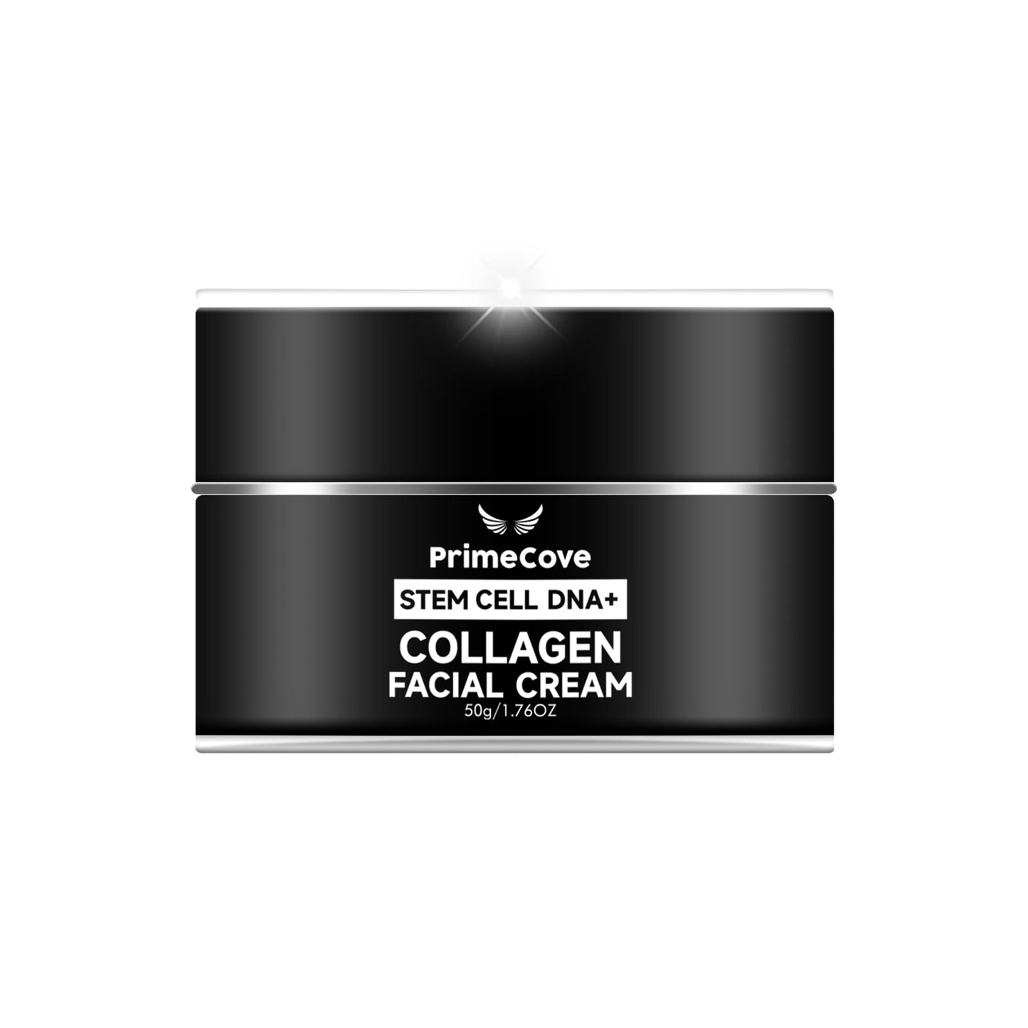 PrimeCove - Stem Cell DNA+ Collagen Facial Cream (50g) | Hydrate, Combat Aging & Soothe | Powerful Ingredients - Grape Fruit Cell Extract, Hydrolyzed Collagen & More