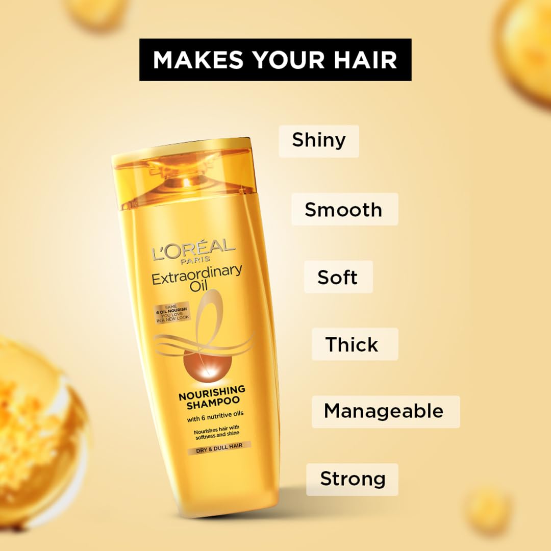 L'Oreal Paris 6 Oil Nourish Shampoo Scalp And Hair, 175Ml