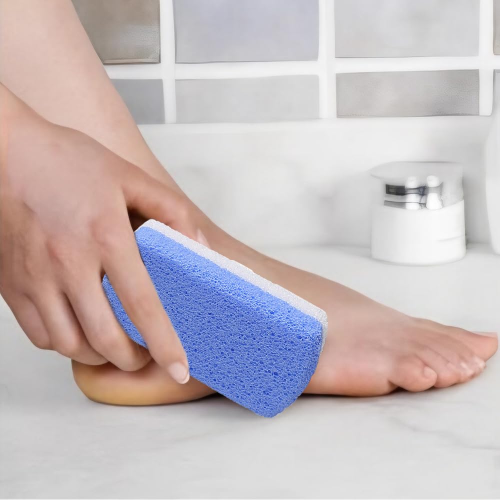 AKSIQIOL 2 Pcs Glass Pumice Stone for Feet,Durable Callus Remover & Foot Exfoliator for Smooth, Soft Skin, for at-Home Pedicures & Spa Treatments