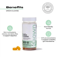Super Green Powder Gummies by Known Nutrition | Natural Digestive Support | Natural Lemon and Orange Flavour | 60 Two-a-Day Vegan Vitamin Gummies (One Month’s Supply)  | Greens Powder Alternative