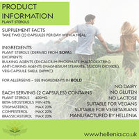 Hellenia Plant Sterols 200mg - 60 Capsules