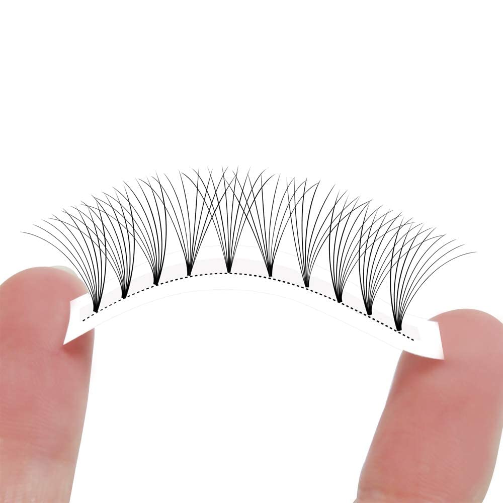QUEWEL Premade Fan Volume Lash Extensions 8D 0.08D 14mm Russian Pre Made Fan Lashes | 3D-8D 0.07/0.10 C/D Curl 8-15mm | Long Lasting | Easy Application(8D 0.08D 14mm)