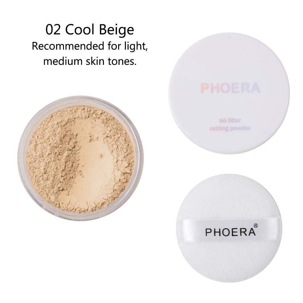 Glamza Phoera Foundation Full Coverage Makeup Set - Includes Nude & Buff Beige 30ml Matte Foundation, 6ml Face Primer & Cool Beige Setting Powder for All Day Wear Without Creasing, Caking, or Flashback