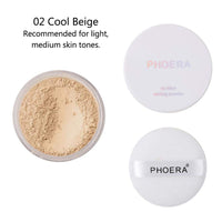 Glamza Phoera Foundation Full Coverage Makeup Set - Includes Nude & Buff Beige 30ml Matte Foundation, 6ml Face Primer & Cool Beige Setting Powder for All Day Wear Without Creasing, Caking, or Flashback