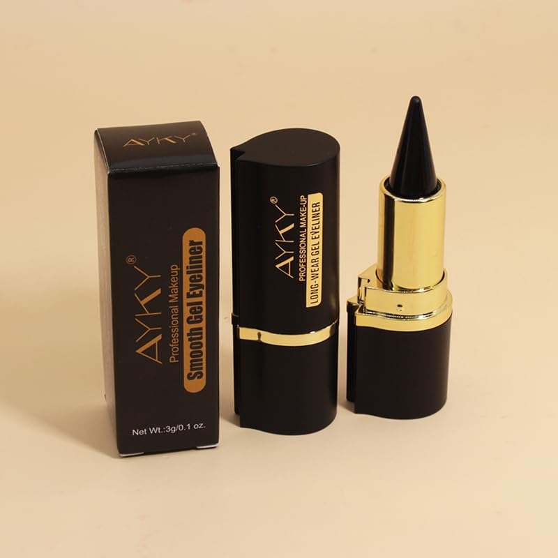 HOPHAT 4PCS Eyeliner Cream Set - Black Smoky Eyeshadow Pencil Set, Highly Pigmented Long Lasting Smudge-proof Shimmer Cream Eyeshadow Pen for Women (#4PCS)