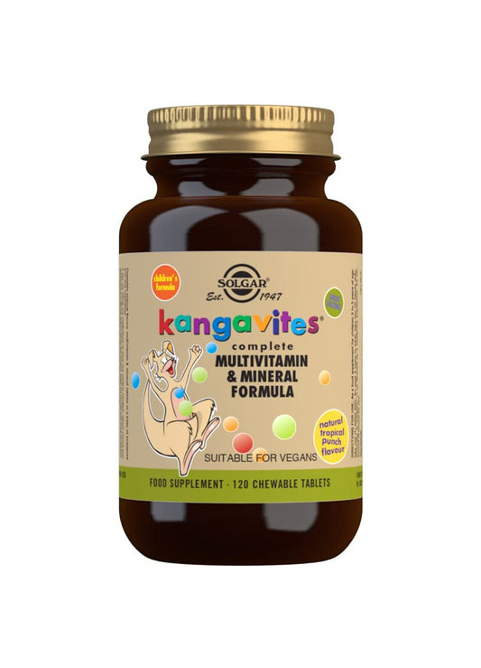Solgar Kangavites Tropical Punch Complete Multivitamin and Mineral Formula Chewable Tablets - Pack of 120 - 28 Active Ingredients - Supports a Healthy Lifestyle - Vegan and Gluten Free