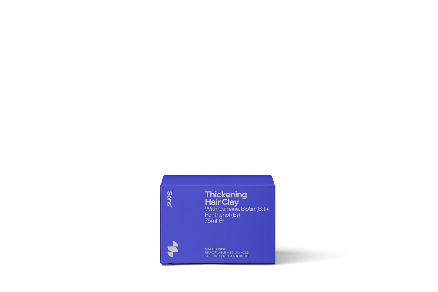 Sons Thickening Hair Clay For Men, Caffeine & Biotin Formulated Styling Hair Pomade for Hair Growth & Thickening, Leave-In Conditioner Paste, Treatment For Hair Loss & Thinning - 1 Month Supply